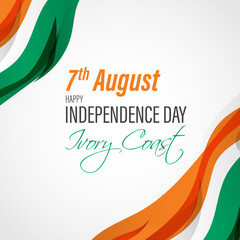 Vector illustration for Ivory Coast Independence Day