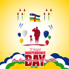 Vector illustration for Central African Republic Independence Day