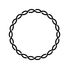 Geometric chain dna creative pattern frame outline in vector format - Frame tribal ribbon decorative border outline with rope texture for web, photo, banner, etc. Decoration pattern for deco