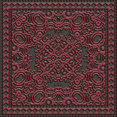 Tile glaze mosaic seamless- 3d illustration decor wall