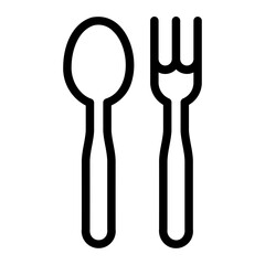 cutlery line icon