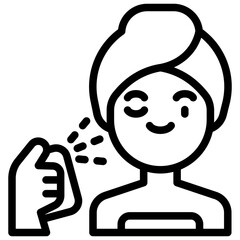 spraying outline icon