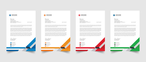 professional business letterhead template in a4 size. modern informative newsletter magazine poster template 