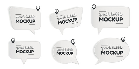 Speech Bubble Set - Different Vector Illustrations Isolated On White Background