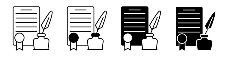 Diploma icon vector set. Certificate sign collection. security symbol or logo.