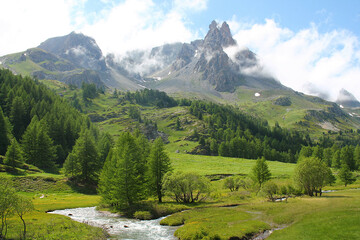 Wonderful claree valley in the french alps, Nevache
