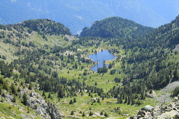 The Achard lake in Chamrousse in french alps
