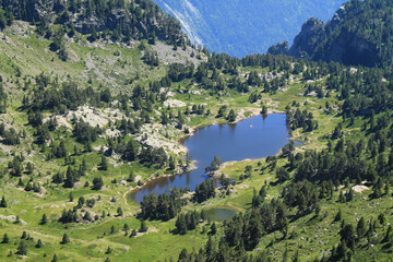 The Achard lake in Chamrousse in french alps
