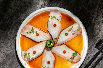 Grilled sea bass fillet