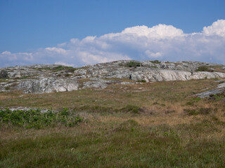 landscape with blue sky