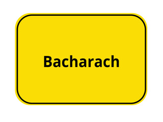 Ortseingangschild - Bacharach