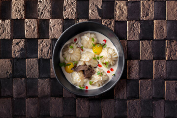 Japanese gyoza dumplings with cheese