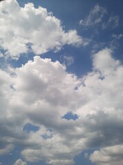 Beautiful blue sky with clouds