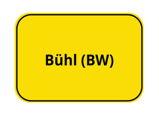 Ortseingangsschild - Bühl BW