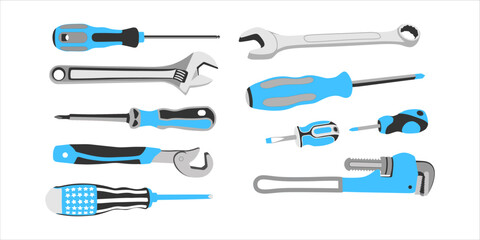 Set of mechanic or handy tools vector
