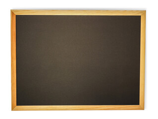 Black board. Wooden frame empty place for your text. Background. Mockup