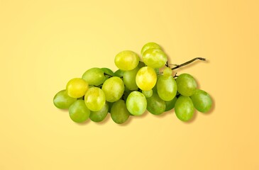 Green tasty sweet muscat grapes on background