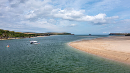 Camel estuary cornwall and boat