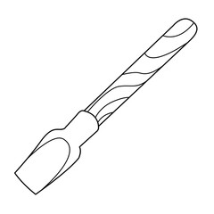 Spade outline vector on white background