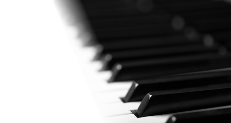 Row of piano keys, music concept