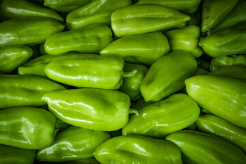 Full Frame Shot Of Green Bell Peppers