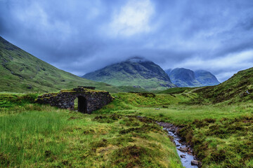 Fototapeta premium Fairy-tale landscape, Buachaille Etive, Highlands, Scotland