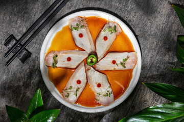 Grilled sea bass fillet