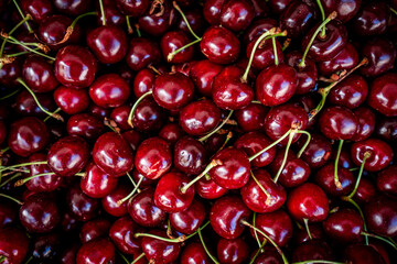 Sweet cherry on a farm market