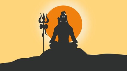 Naklejka premium Lord Shiva poster