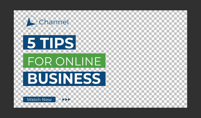 Editable Creative corporate social media web banner and youtube thumbnail template | Youtube live stream video thumbnail for marketing agency | video thumbnail | Youtube thumbnail 