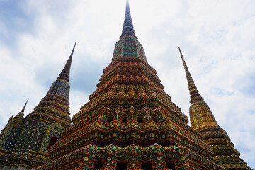 Phra Maha Chedi Si Rajakarn stupa in Wat Pho, Bangkok. Wat Pho is a Buddhist temple complex in Bangkok, Thailand.