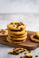 Homemade  cookies with chocolate chips 