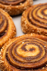 Delicious spiral cookies with tahini