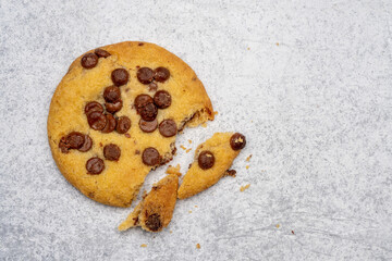 Homemade  cookies with chocolate chips 