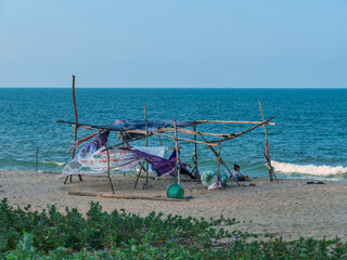nets on the beach