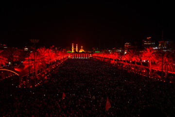 The shrine of Imam Hussein, son of Imam Ali, peace be upon them, in Karbala, Iraq