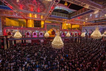 The shrine of Imam Hussein, son of Imam Ali, peace be upon them, in Karbala, Iraq