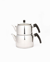 Traditional Turkish style stainless steel teapot