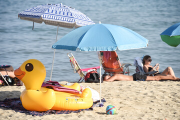 Espagne Catalogne Cambrils Salou plage foule soleil vacances