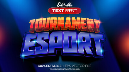 3D tournament esport text effect - Editable text effect