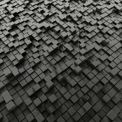 square brick wall 3d rendering
