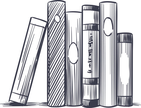 drawing of bookshelf
