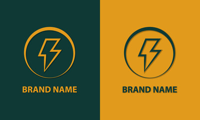 Thunder ball logo illustration vector graphic.