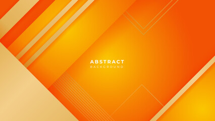 Modern orange and gold luxury abstract background