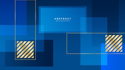 Fototapeta premium Modern blue and gold luxury abstract background