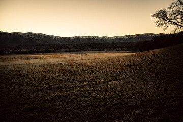 sunrise over the mountains