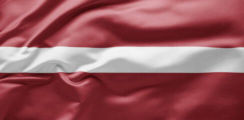 Obraz premium Waving national flag of Latvia