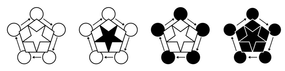 Financial analytics icon vector set. economy illustration sign collection. analytics symbol. statistic logo.