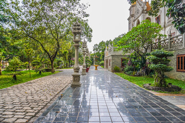 HO CHI MINH CITY, VIETNAM, 31 JUL 2022 - Buu Long pagoda at District 9, Ho Chi Minh City, Vietnam