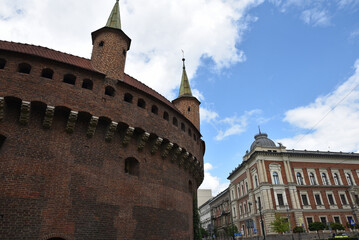 Tour Barbacane de Cracovie. Pologne